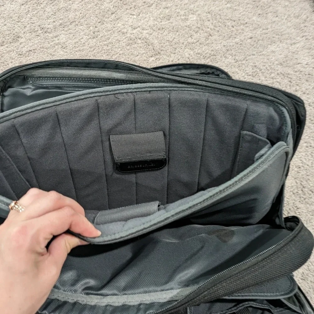 Briggs Riley Black Nylon Briefcase Laptop Bag Business‎ Travel Messenger
